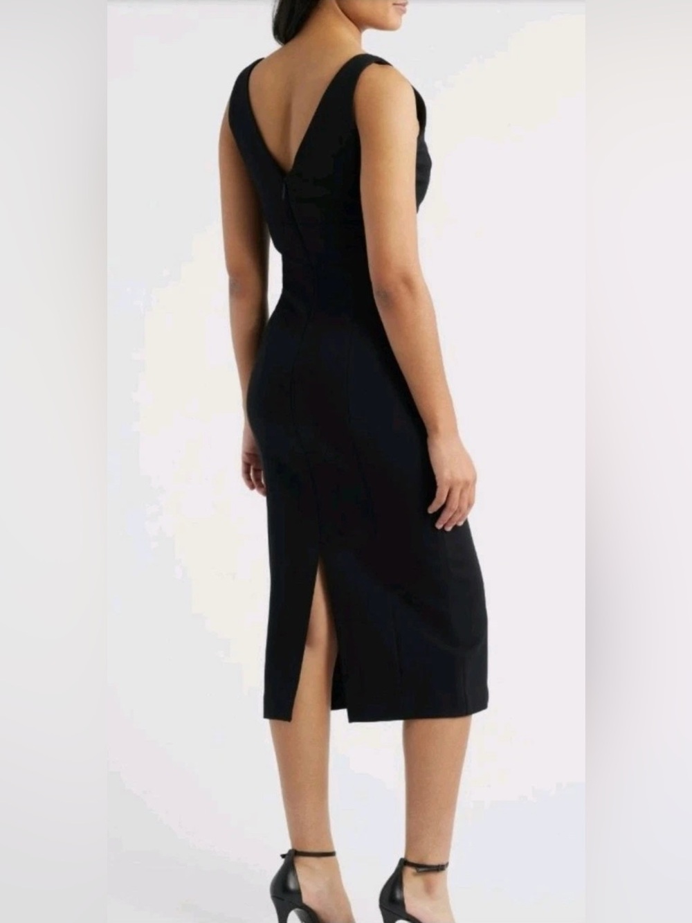 SPANXshape™ Ponte V-Neck Sleeveless Midi Dress - Picture 2 of 2